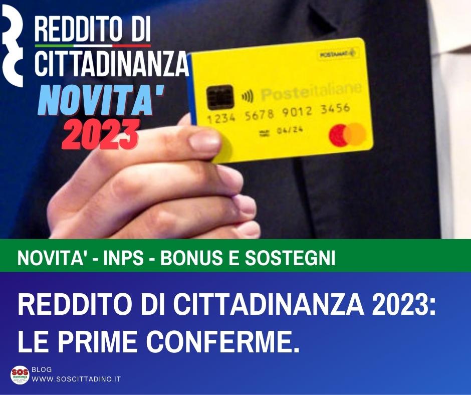 Reddito Di Cittadinanza 2023 Le Prime Conferme SOScittadino It